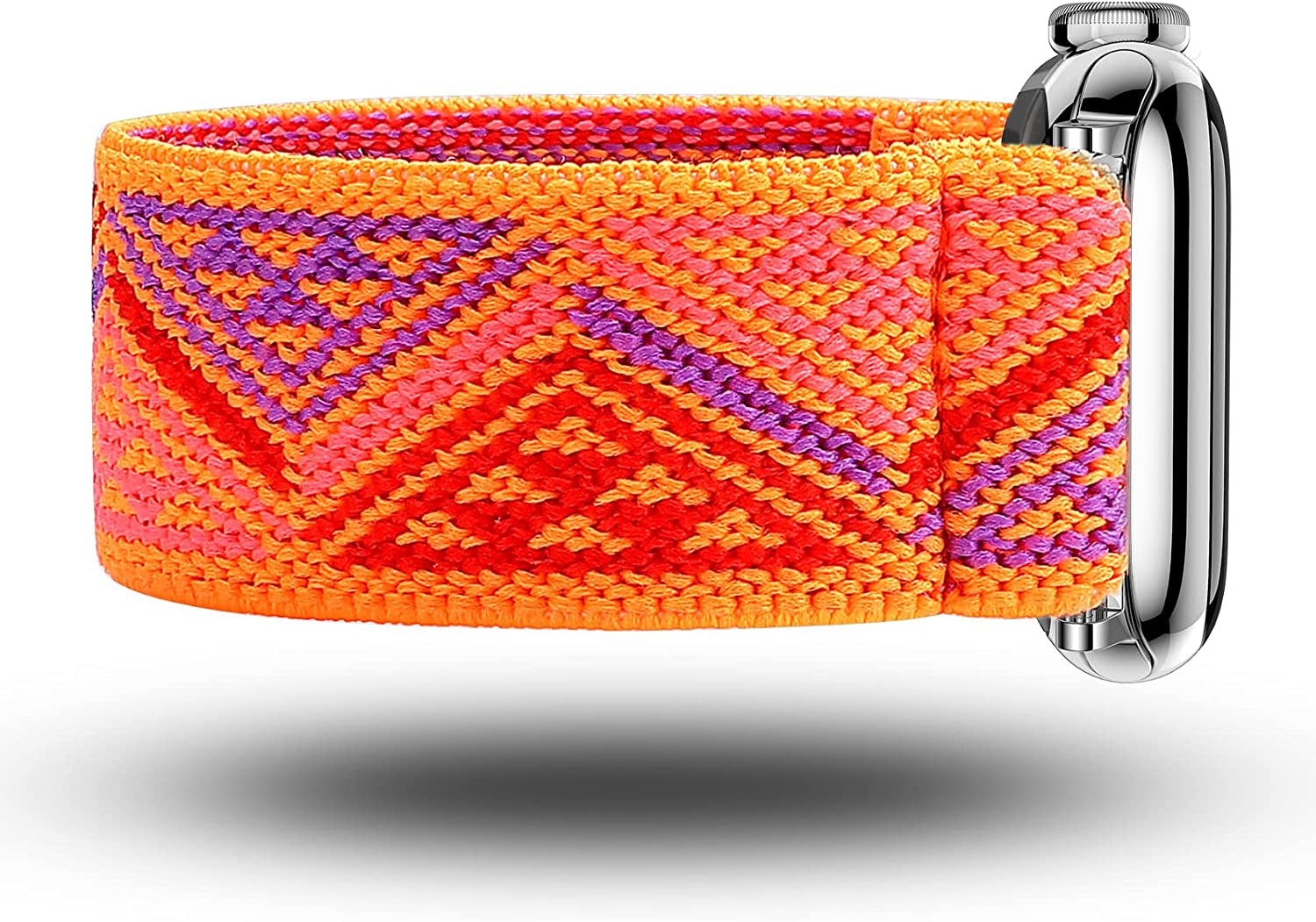 TOYOUTHS Elastic Band Compatible with Apple Watch Band Scrunchies Stretchy Solo Loop 41Mm/40Mm/38Mm Soft Nylon Strap Replacement Wristband for Iwatch Series 8/7/SE/6/5/4/3/2/1, Black/Gold/Blue, S  TOYOUTHS   