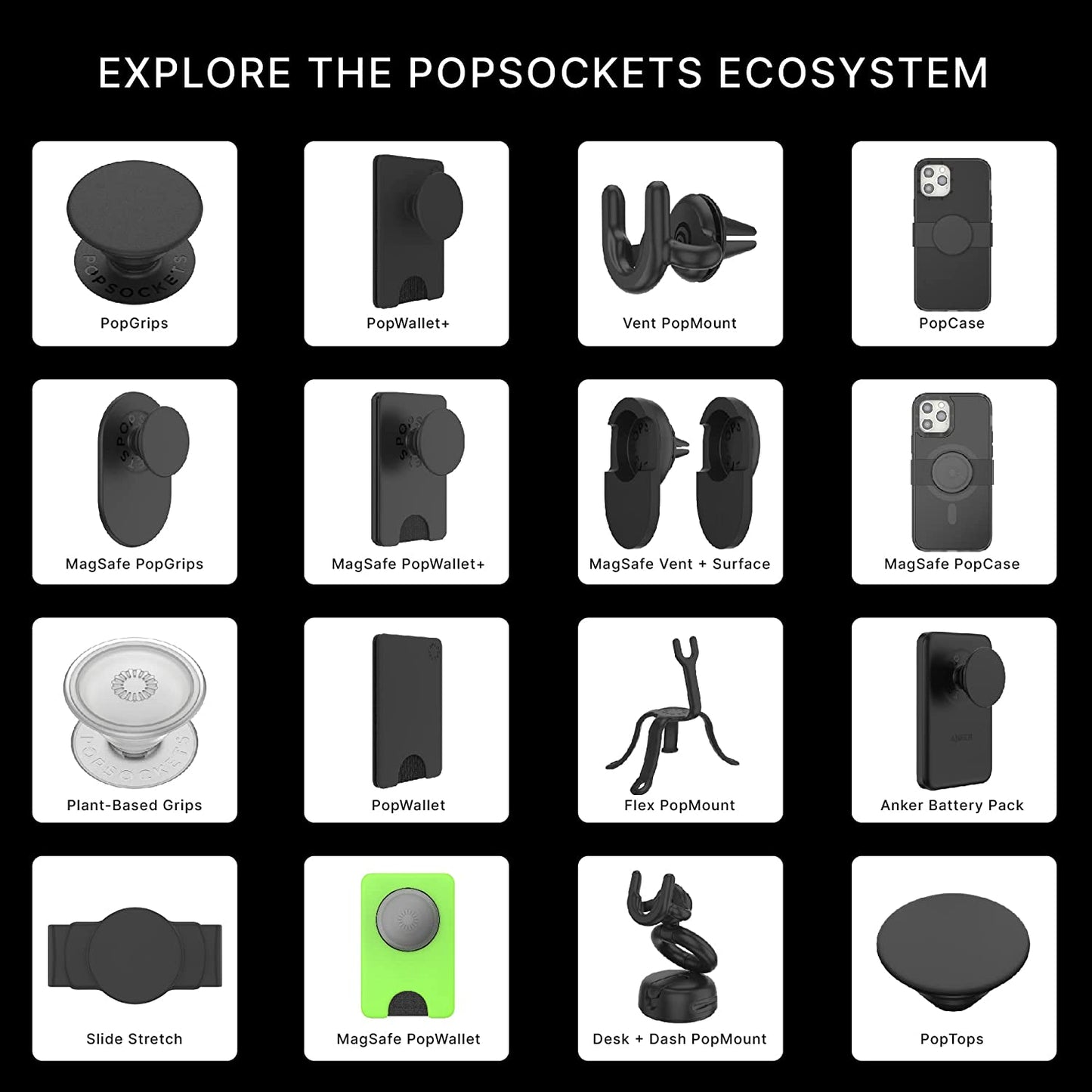 Popsockets Phone Wallet with Expanding Grip, Phone Card Holder, Wireless Charging Compatible, Wallet for Magsafe - Slime Green  PopSockets   