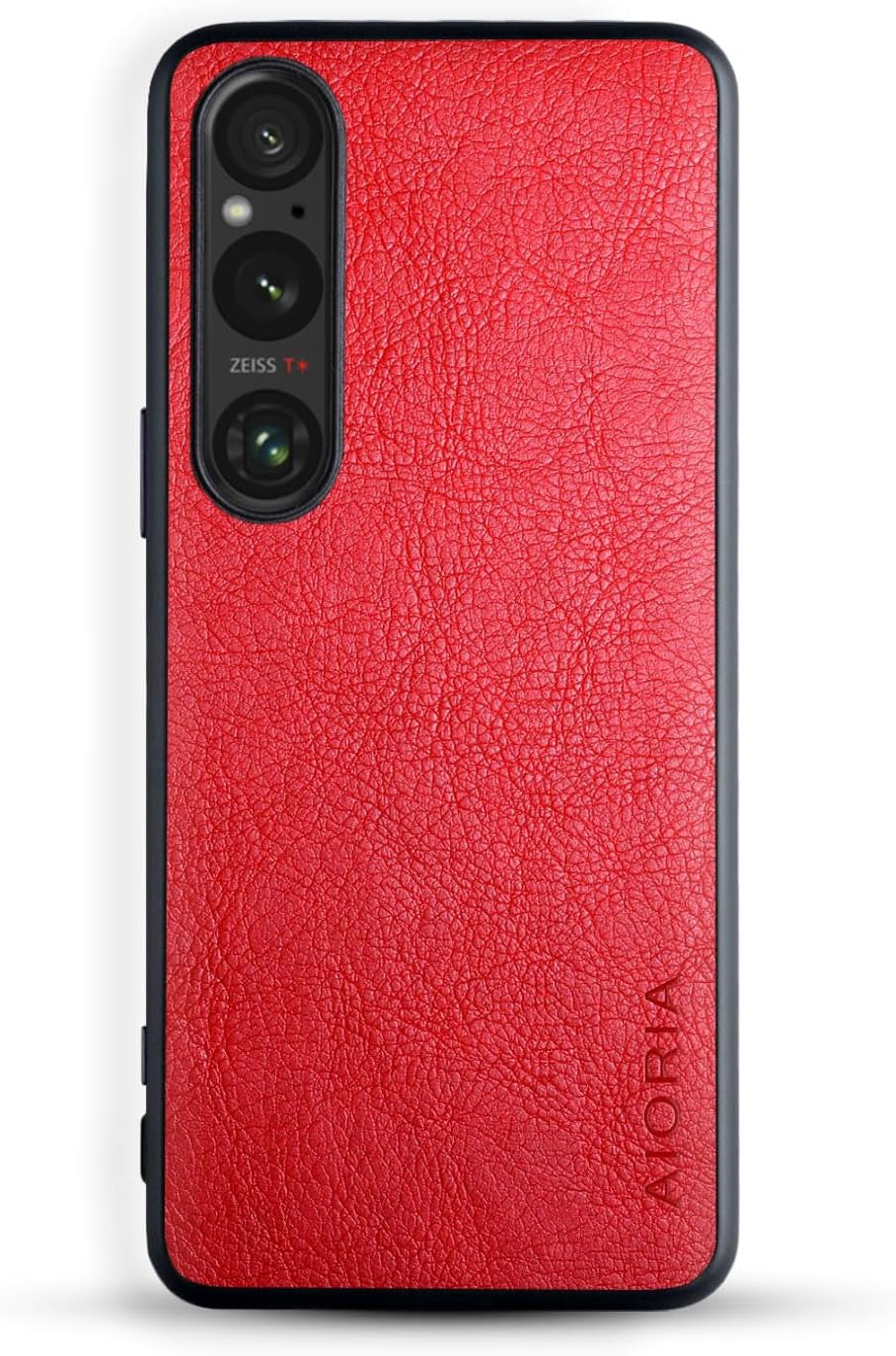 AIORIA Case for Sony Xperia 1 V 6.5" Screen Premium PU Leather Cover Retro Business Design Full Protective Case for Sony Xperia 1 V 5G (Coffee)  AIORIA Red  