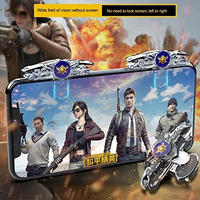 WILIAS - 2Pcs for Smart Phone Gamepad Trigger Fire Button Aim Key L1R1 Shooter for Gaming Accessories Mobile Phone Shooter Controller  WILIAS   