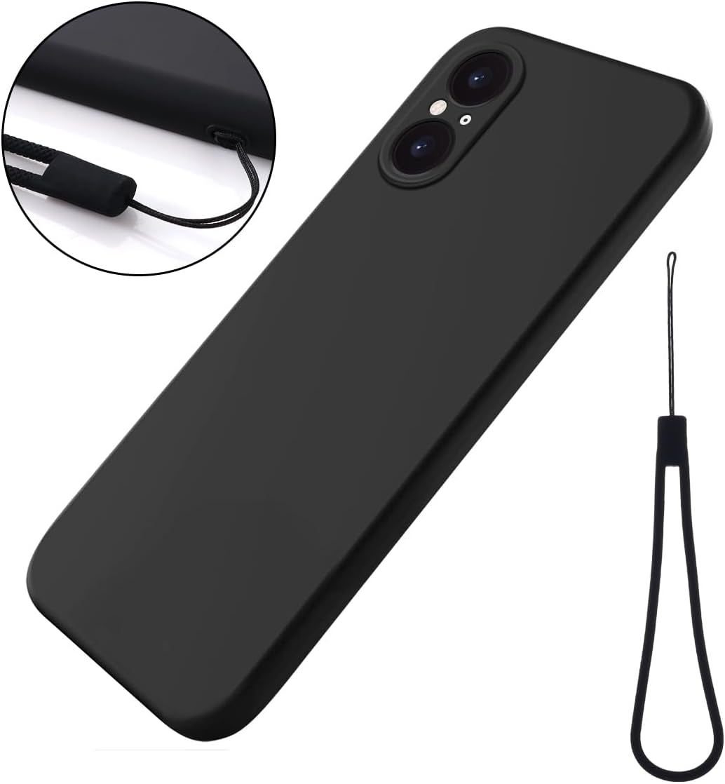 DAMONDY for Sony Xperia 5 V Case,Xperia 5 V Phone Case,Slim Liquid Silicone Full Covered Soft Gel Rubber Case Cover Compatible with Sony Xperia 5 V -Black  DAMONDY   