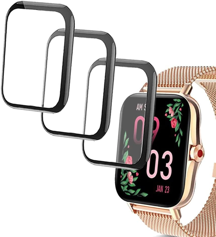 Smaate 3D Screen Protector Compatible with Iaret I18 1.7”, HAFURY C7 1.54 “ and Kimnix NK03 1.72” Smartwatch，3-Pack  SMAATE   