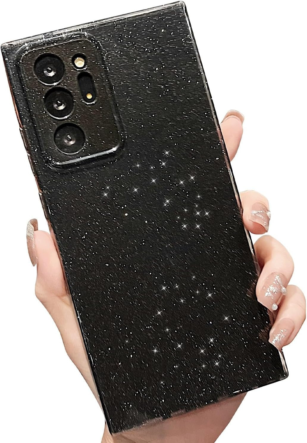 MINSCOSE Compatible with Samsung Galaxy Note 20 Ultra 5G Case,Cute Bling Glitter Thin Slim Shockproof TPU Sparkly Cover for Women Girl for Galaxy Note 20 Ultra 6.9 Inch-Mint Green  MINSCOSE Black Samsung Galaxy Note 20 Ultra 5G,6.9 Inch 