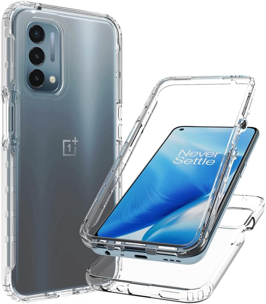 Zoeirc Case for Oneplus Nord N200 5G Case, Oneplus N200 DE2117 Case with Tempered Glass Screen Protector, Soft 360 Full Body Shockproof Bumper Crystal Clear Case Cover for Oneplus Nord N200 (Clear)  Zoeirc   