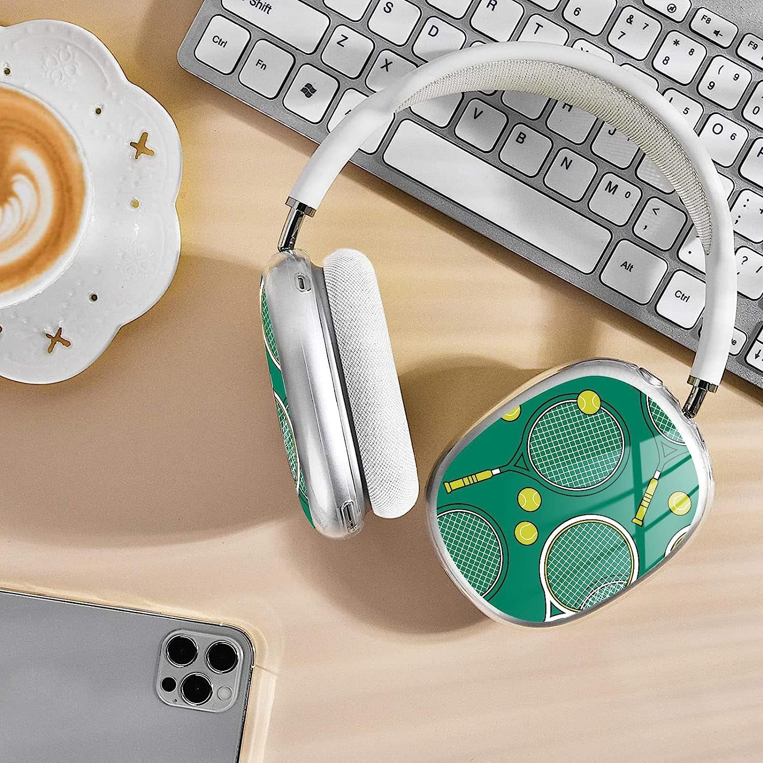 WINCHIHAN Printed Soft TPU Anti-Scratch Protective Case Cover Compatible with Airpods Max Headphones # AS0262  WINCHIHAN   