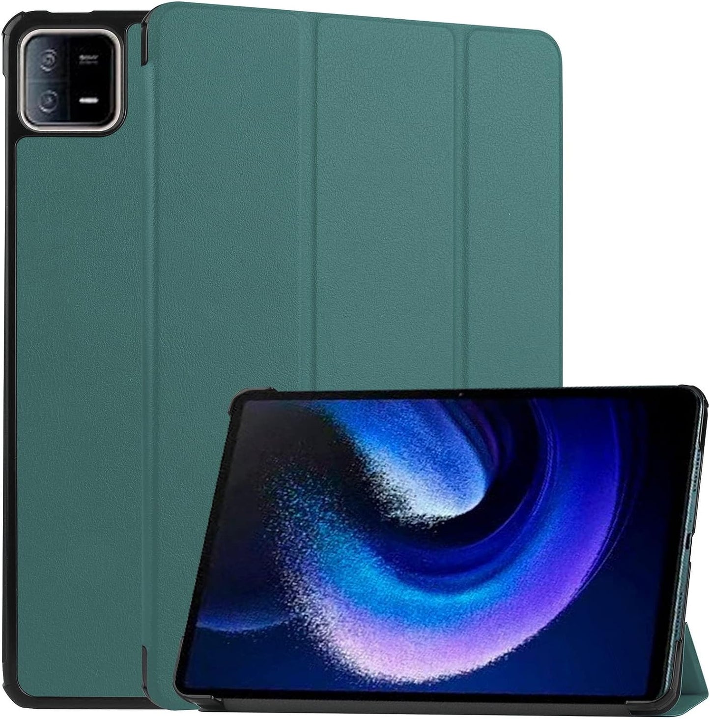 Dwaybox Case for Xiaomi Pad 6/Xiaomi Pad 6 Pro 2023 11.0 Inch, Folio Slim Lightweight Hard Shell Smart Protective Cover with Multi-Angle Stand -Dark Blue  DWaybox Dark Green Xiaomi Pad 6 11.0 Inch 