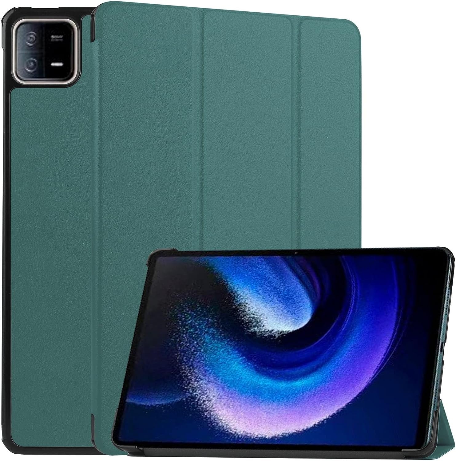 Dwaybox Case for Xiaomi Pad 6/Xiaomi Pad 6 Pro 2023 11.0 Inch, Folio Slim Lightweight Hard Shell Smart Protective Cover with Multi-Angle Stand -Dark Blue  DWaybox Dark Green Xiaomi Pad 6 11.0 Inch 