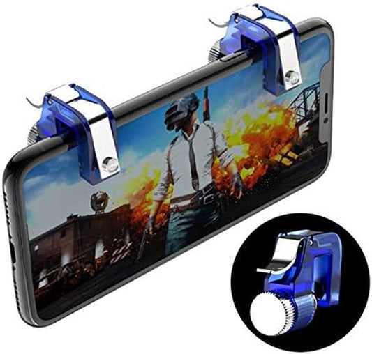 Akdsteel Metal Smart Phone Mobile Gaming Trigger for PUBG Mobile Gamepad Fire Button Aim Key L1 R1 Shooter PUBG Controller Bluefor Electronics Accessories  AKDSteel   