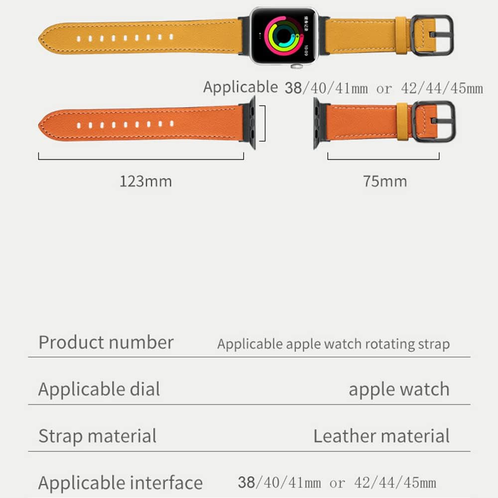 PINHEN Band Compatible with Apple Watch Ultra 49Mm(42/44/45Mm),Series 3 2 1(38/40/41Mm,42/44/45Mm) Bands Double Color Leather Strap Reversible Iwatch Wristband for Women Men  PINHEN   