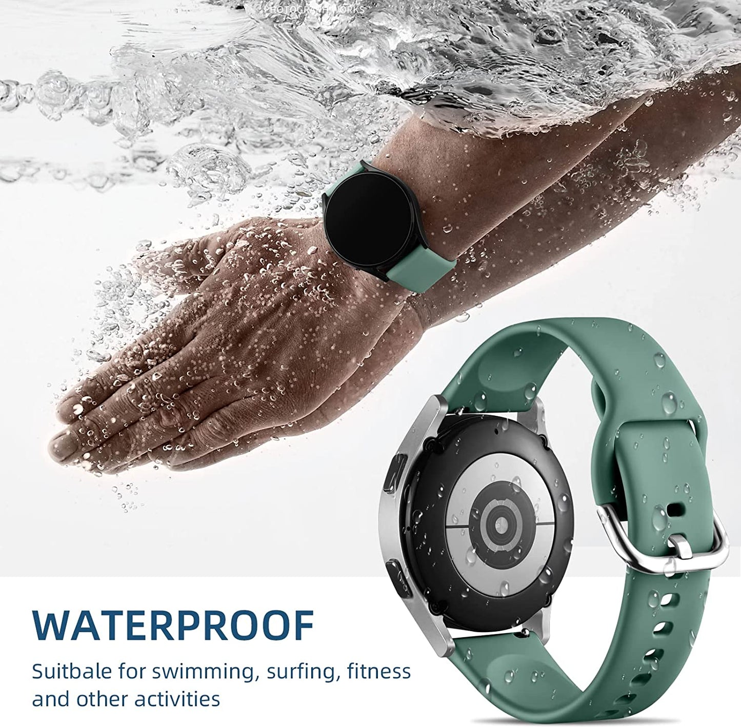 Daqin 10 Pack Band Compatible with Samsung Galaxy Watch 4/Galaxy Watch 5 Band 40Mm 44Mm/Galaxy Watch 5 Pro 45Mm/Samsung Active 2 Bands, 20Mm Soft Silicone Sport Strap Wristbands for Women Men  Xuchangjiansenshangmaoyouxiangongsi   