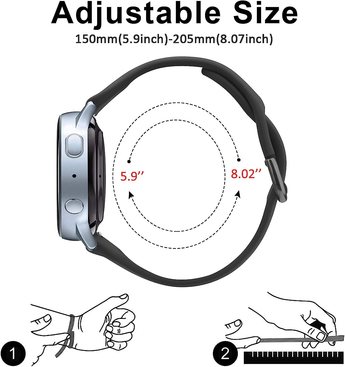 3 Pack Slim Bands for Samsung Galaxy Watch 3 Bands 41Mm Women Men, 20Mm Soft Silicone Replacement Wristband Sport Strap for Galaxy Watch 3 Bands 41Mm  Meliya   