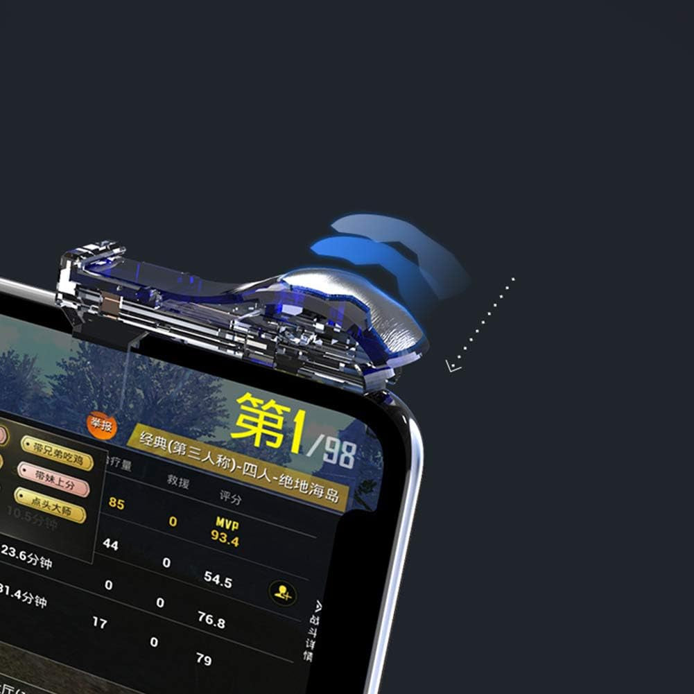 Gaming Trigger 1 Pair Portable Ergonomic Practical Smart Phone Shooter Controller Accessories Aim Key Universal Gamepad Transparent Auxiliary Mobile Game Fire Button  MORE11   