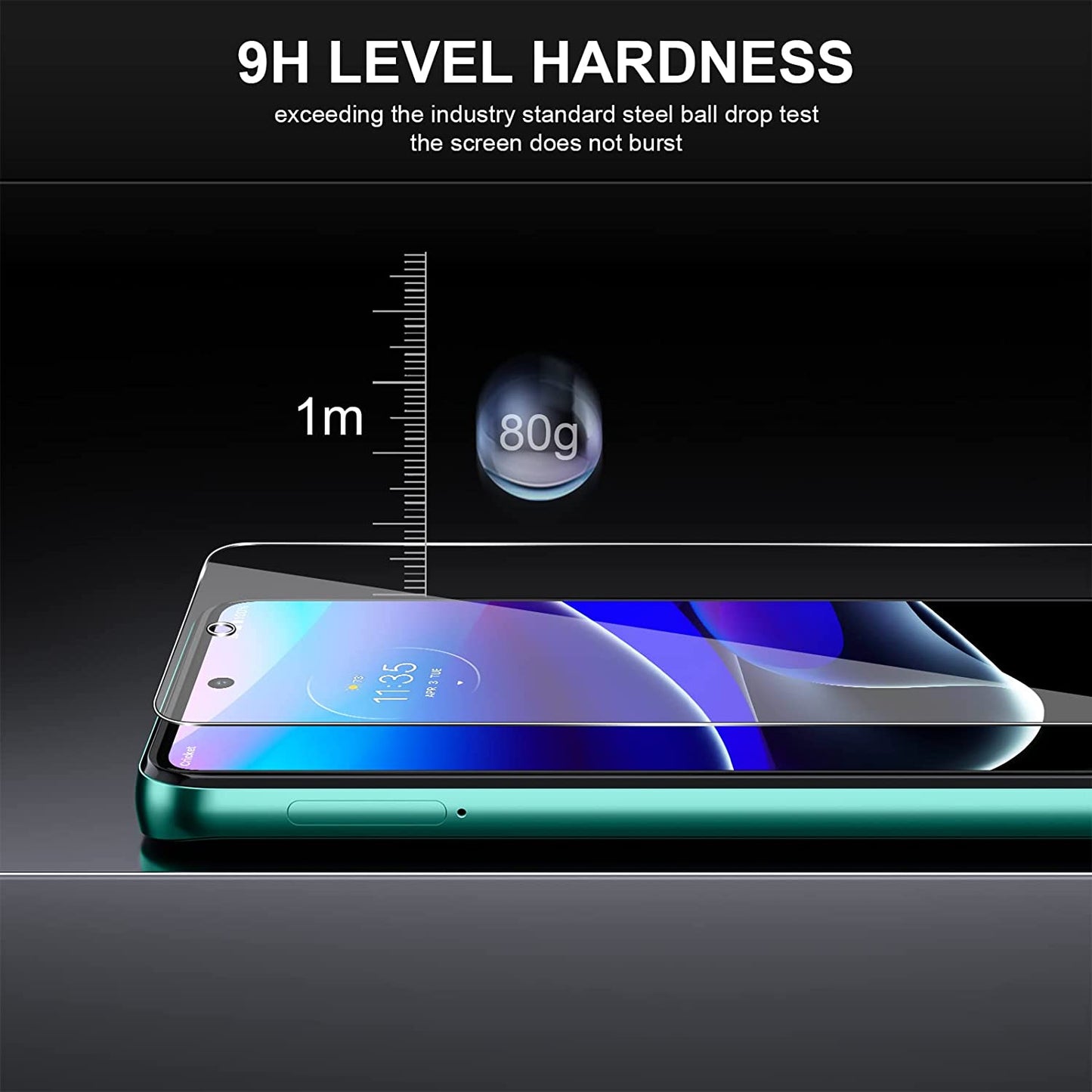 Eouine Screen Protector for Motorola Moto G Stylus 5G (2022),3 Pack 9H Tempered Glass,Easy to Install,Bubble-Free,Fingerprint Reader and Case Friendly  Eouine   