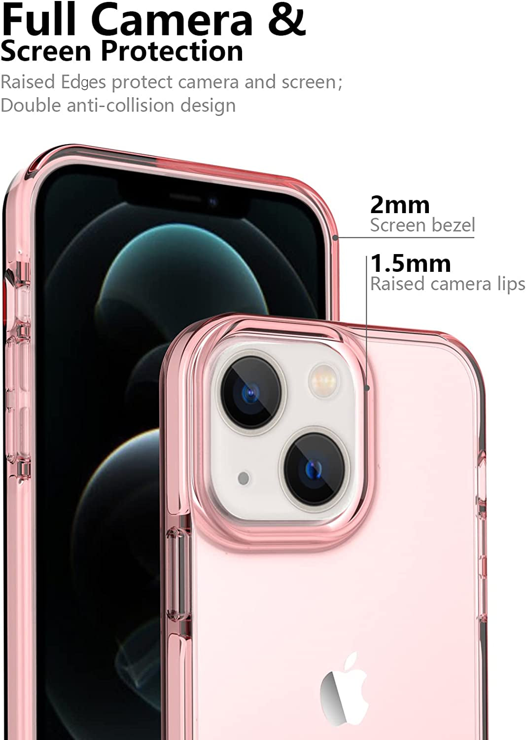 Artsevo Designed for Iphone 14 Case and Iphone 13 Case, 6.6Ft Drop Protection, Full Body Screen Camera Protective Phone Case,Pink  ArtsEvo   