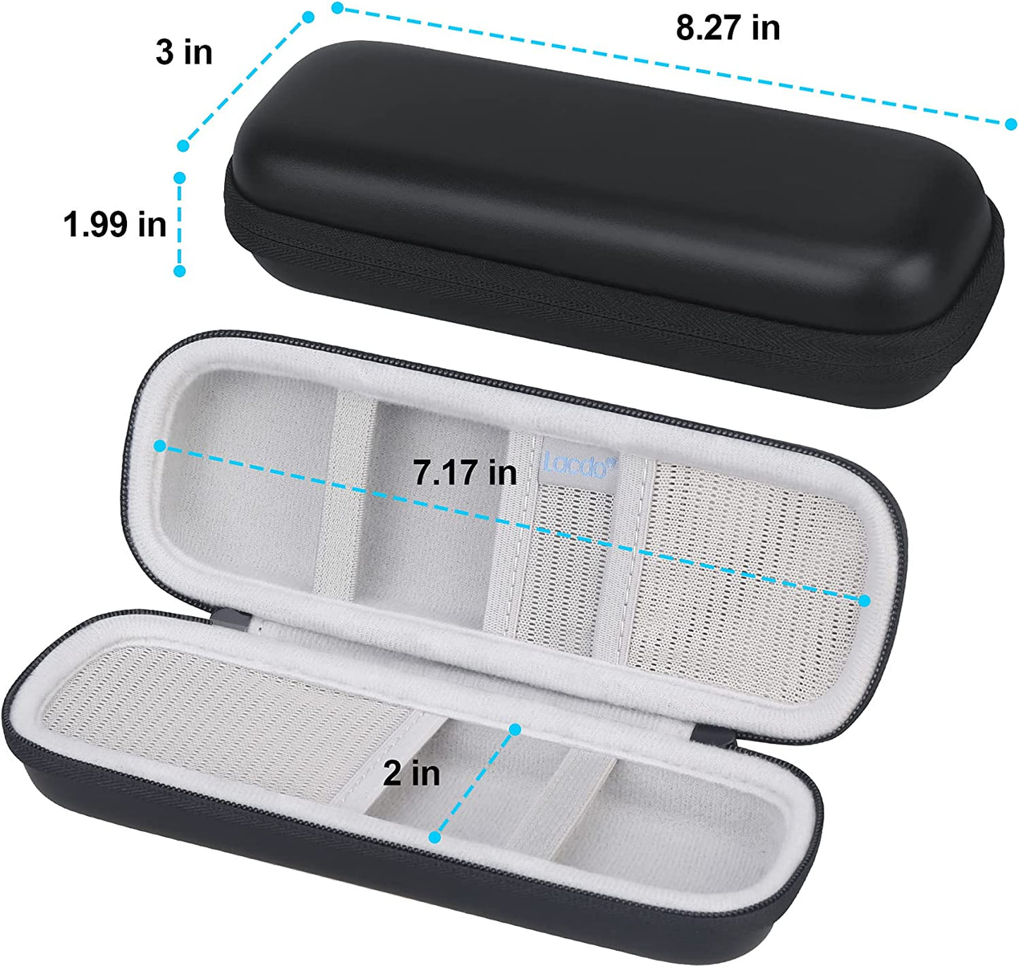 Lacdo Apple Pencil Case Holder for Apple Pencil 2Nd/1St, Ipad Pro Pen Pencil, Apple Pen Accessories, Samsung Huawei Stylus, USB Cable, Earphone Hard EVA Protective Carrying Case Bag, Black  Lacdo   