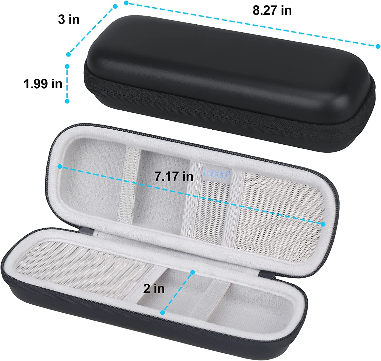 Lacdo Apple Pencil Case Holder for Apple Pencil 2Nd/1St, Ipad Pro Pen Pencil, Apple Pen Accessories, Samsung Huawei Stylus, USB Cable, Earphone Hard EVA Protective Carrying Case Bag, Black  Lacdo   