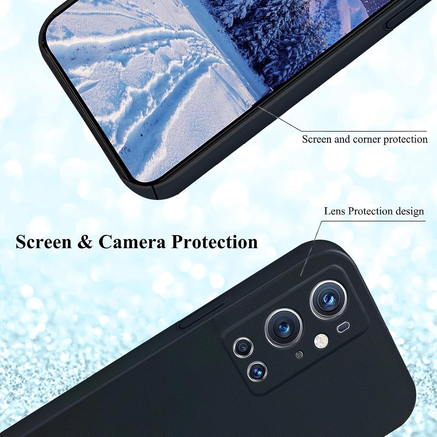 Yarxiawin for Oneplus 9 Pro Case Shockproof Pink, Oneplus 9 Pro Phone Case Thin Hard PC Protective Case Anti-Fingerprint Cover with Ultimate Delicate Touch Feeling (Black)  Yarxiawin   