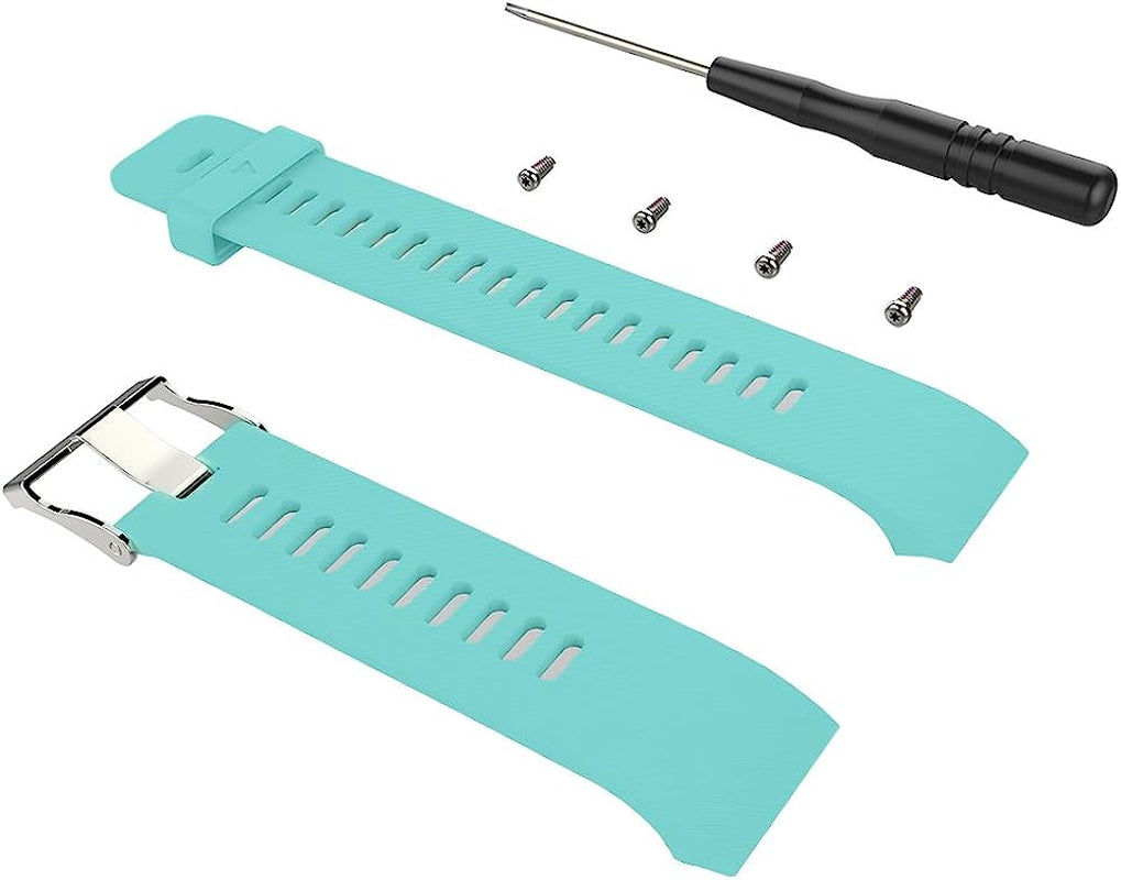 Replacement Band for Garmin Forerunner 35, Silicone Replacement Fitness Bands Bracelet Sport Strap Wristband Accessory with Screwdriver for Garmin Forerunner 35  bossblue Mint Green  