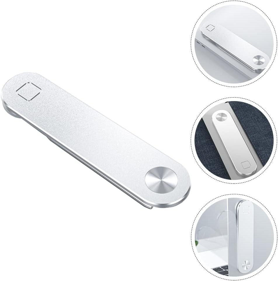 LUOZZY Computer Stand Laptop Phone Holder Laptop Stand Magnetic Laptop Phone Holder (Silver)  LUOZZY   