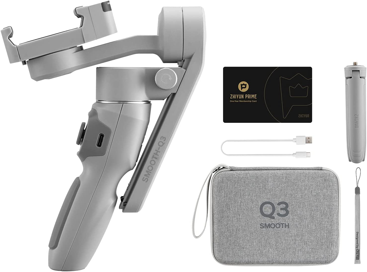 Zhiyun Smooth Q3 Combo, 3 Axis Handheld Smartphone Gimbal Iphone Stabilizer for Iphone 12 11 Pro Xs Max Xr X 8 plus 7 6 SE Android Cell Phone Smartphone Youtube Vlog Live Video Kit  Zhiyun   