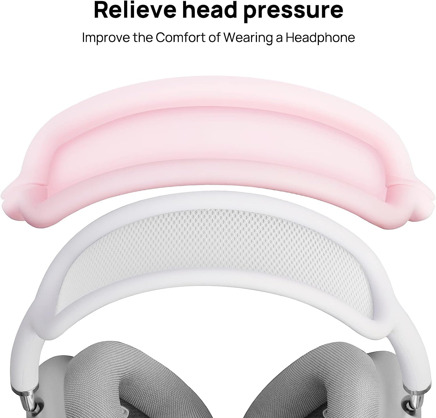 Yixuel Silicon Case for Airpods Max Headphones, Anti-Scratch Ear Pad Case Cover/Headband Cove/Ear Cups Cover for Airpods Max,Soft Silicone Accessories Cases (Pink)  Yixuel   