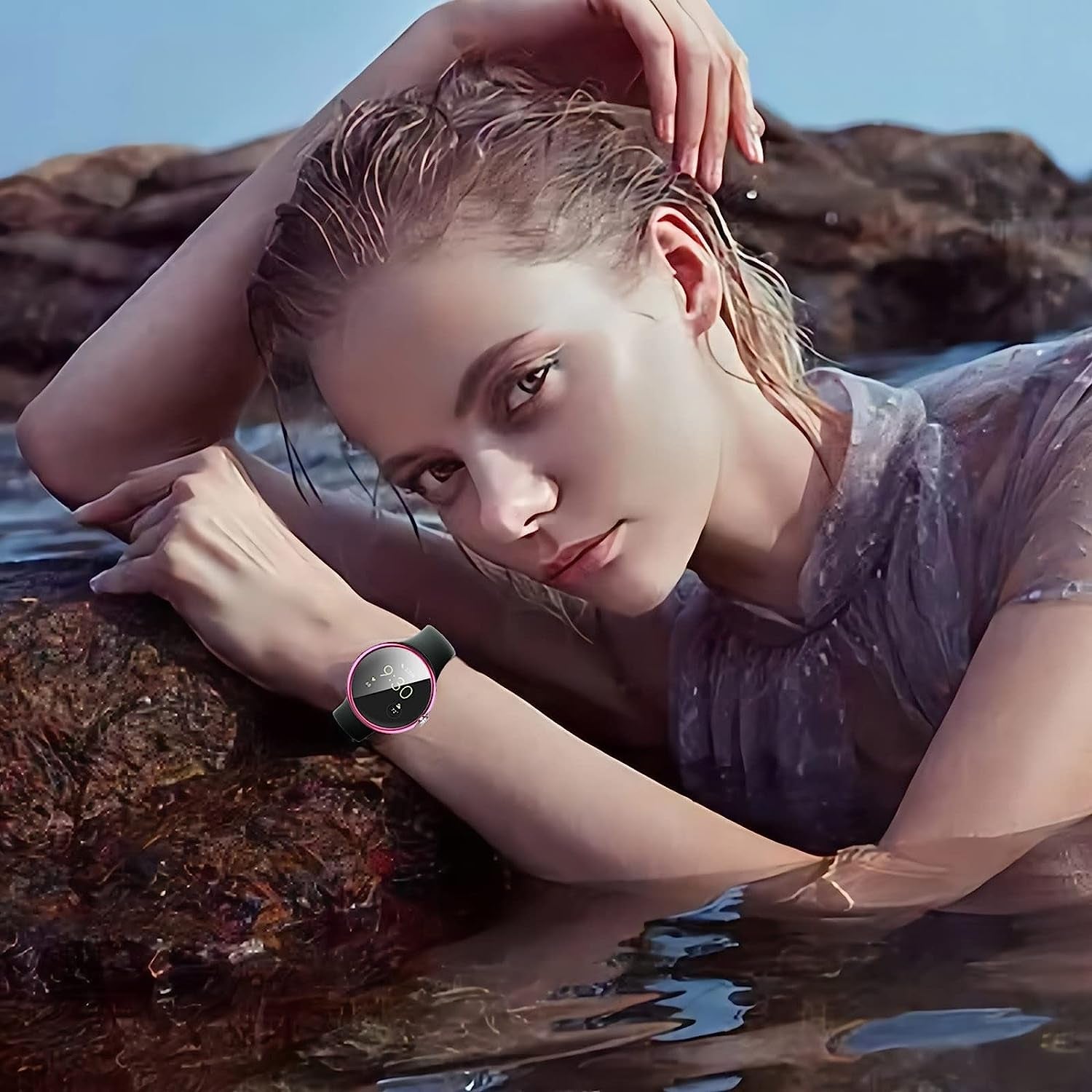 Wugongyan Screen Protector Case Compatible with Google Pixel Watch 2/Pixel Watch Soft TPU Plated Slim Full Protective Cover Accessories for Pixel Watch1/2(6-Pack Brilliant Colors,Pixel Watch1/2)  Wugongyan   