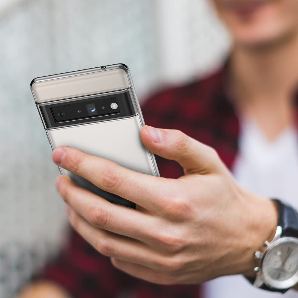 Aeska Google Pixel 6 Pro Case Clear, [Not for Google Pixel 6] Ultra [Slim Thin] Flexible Clear TPU [Scratch-Resistant] Gel Rubber Soft Silicone Protective Case Cover for Google Pixel 6 Pro (Clear)  Aeska   