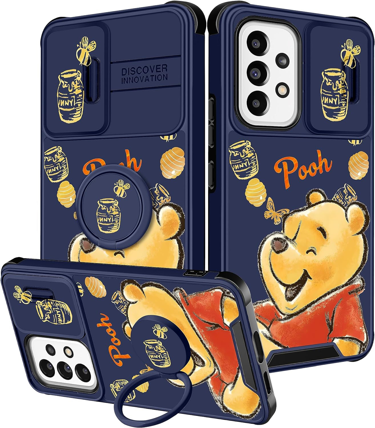 Oqpa for Samsung Galaxy A53 5G Case Cute Cartoon for Women Girly Girls Boys Kids Kawaii Funny Samsung A53 Phone Case Cover with Camera Cover+Ring Holder for Galaxy A53 5G, Happy Miki  meitong2020 Weini  