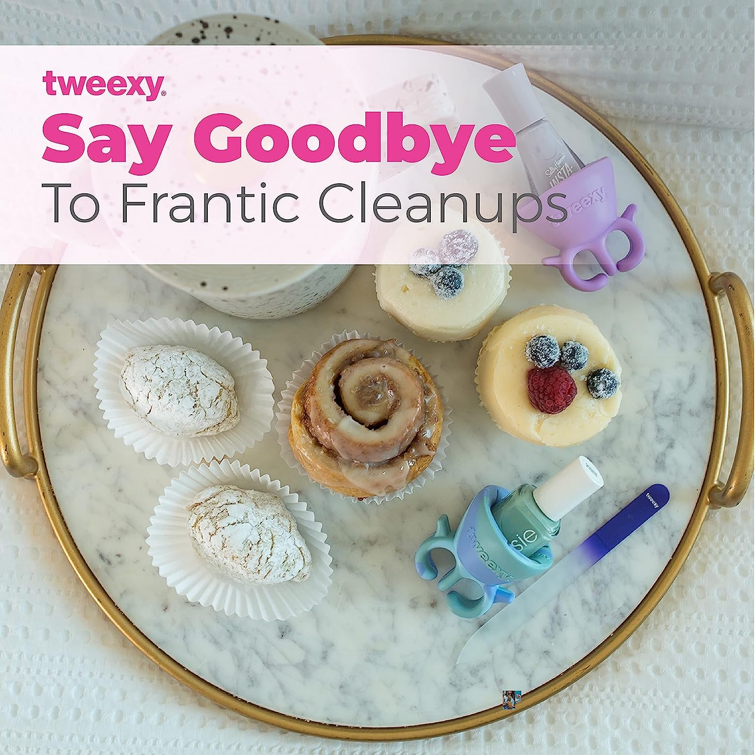 Tweexy Wearable Nail Polish Holder Ring - Nail Polish Bottle Holder for Easy Application | Perfect for Fingernail Painting, Manicure & Pedicure | Nail Polish Accessories (Camo)  Station 22, LLC   