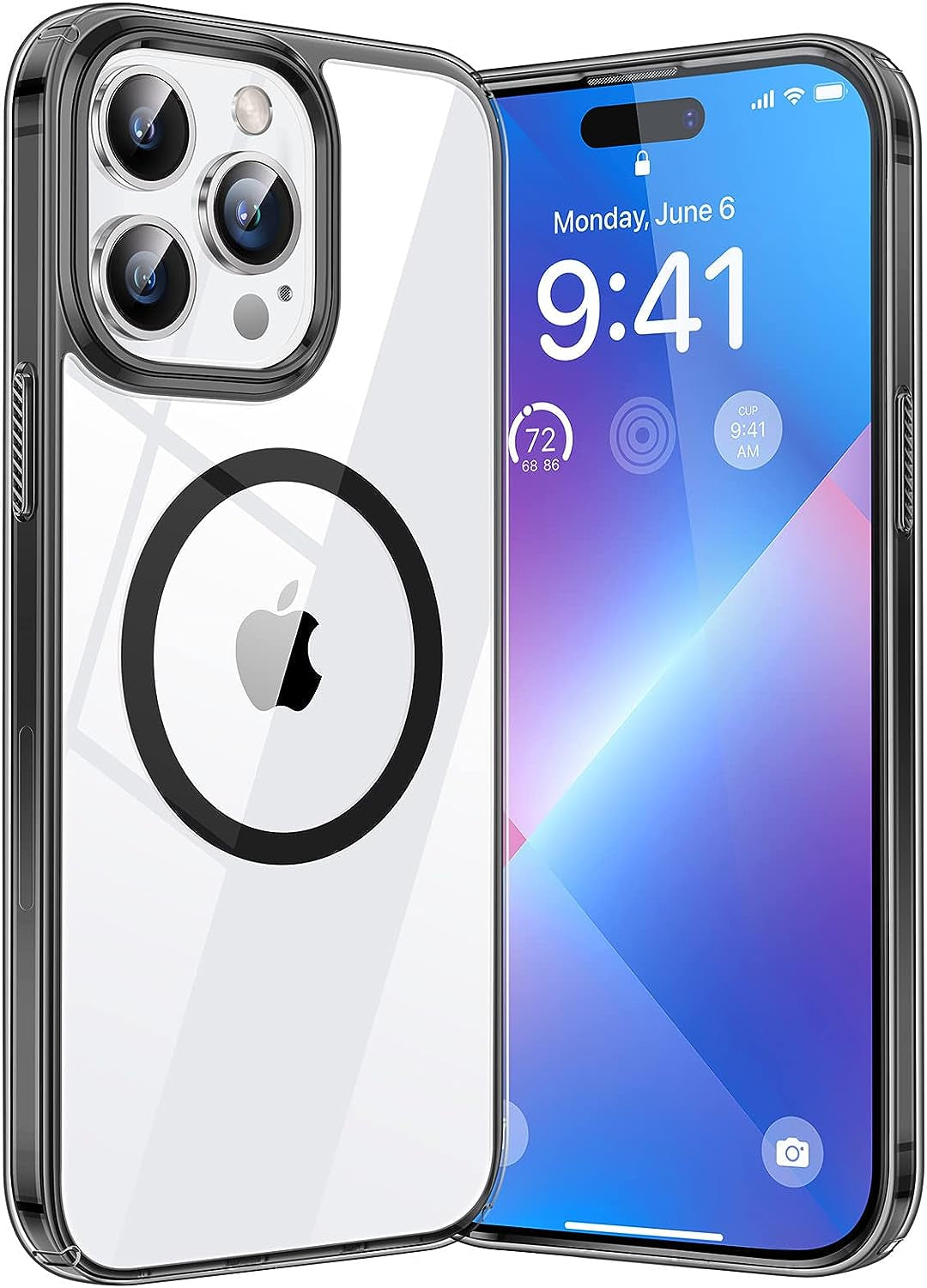 Simtect Ultra Clear for Iphone 14 Pro Case, [Non-Yellowing] [10 FT Military Drop Protection] Slim Fit yet Protective Shockproof Bumper with Airbag Case for Iphone 14 Pro 6.1 Inch- Crystal Clear  Simtect A-Misty Black Iphone 14 Pro Max 