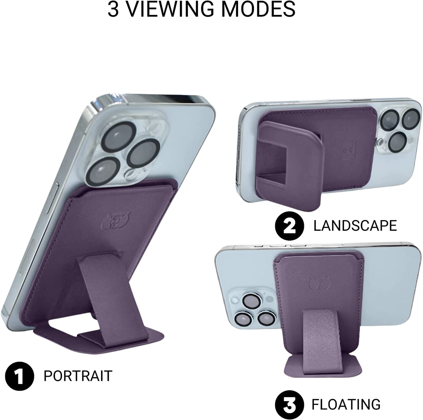 Beaverr Magnetic Card Wallet with Kickstand, Compatible with Magsafe, for Iphone 14 Pro Max/14 Pro/14/14 Mini, Iphone 13 Pro Max/13 Pro/13/13 Mini, Iphone 12 Pro Max/12 Pro/12/12 Mini (Wine)  Beaverr   