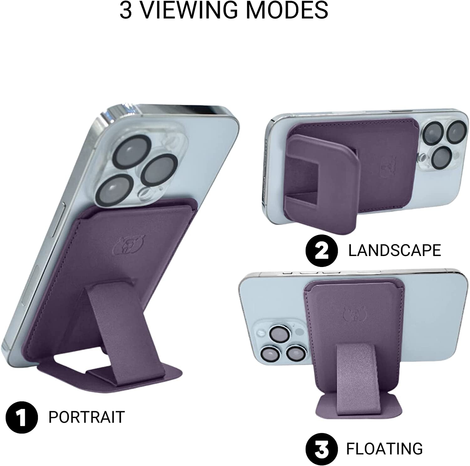 Beaverr Magnetic Card Wallet with Kickstand, Compatible with Magsafe, for Iphone 14 Pro Max/14 Pro/14/14 Mini, Iphone 13 Pro Max/13 Pro/13/13 Mini, Iphone 12 Pro Max/12 Pro/12/12 Mini (Wine)  Beaverr   