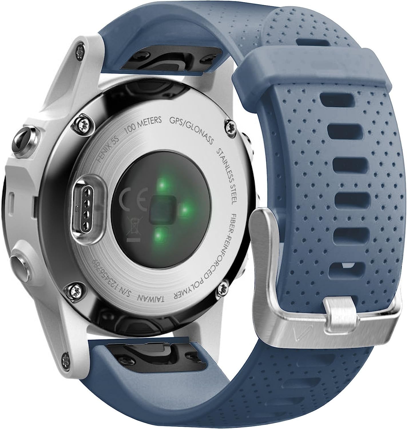 Notocity Compatible Fenix 5S Watch Band Fenix 6S Quickfit Soft Silicone Replacement Strap for Fenix 5S Plus/Fenix 6S Pro/Fenix 7S/D2 Delta S Smartwatch(Silver Buckle-White)  NotoCity Slate  