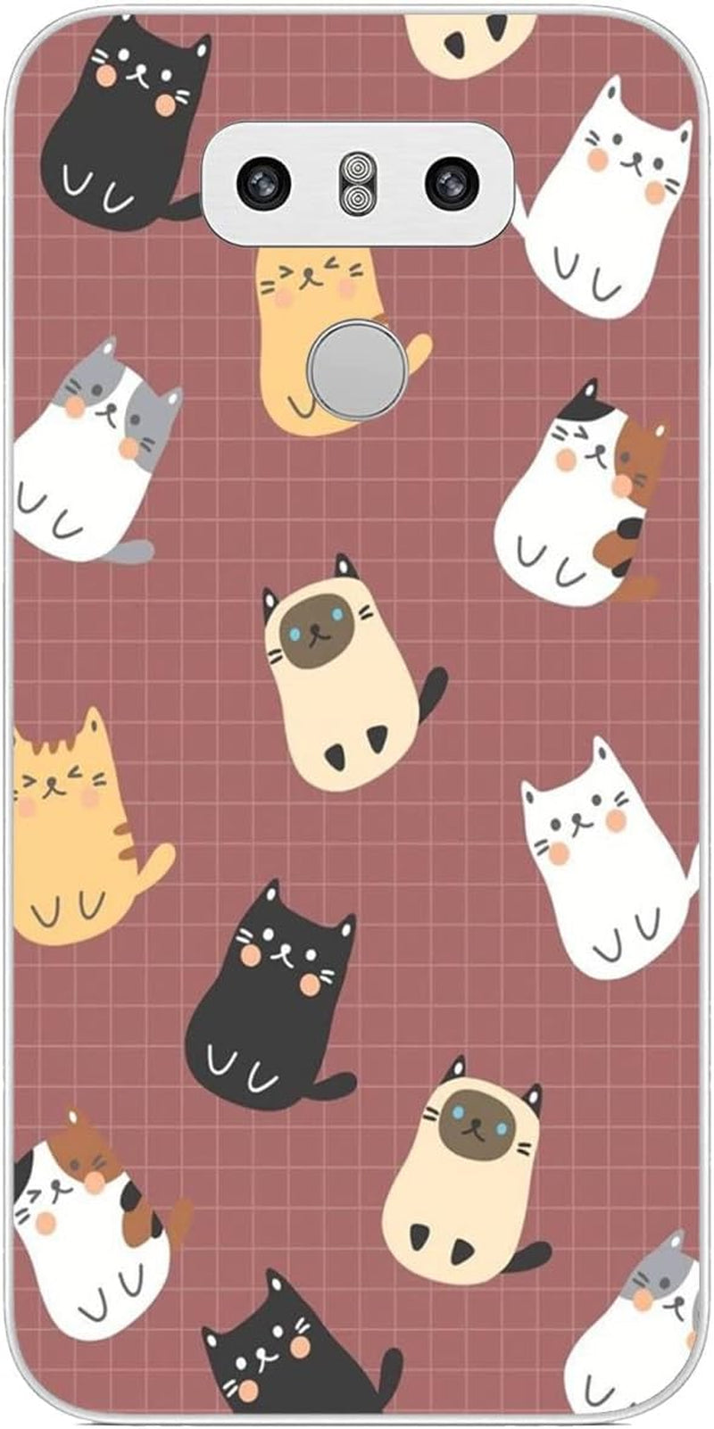 Compatible with LG G6 | LG G6+ | LG G6 plus Case Cute Cartoon Dinosaur 554 Kids Girls Women Man Soft Flexible TPU Silicone Phone Case Clear  PTGVCTA Cute Cartoon Cat 359  