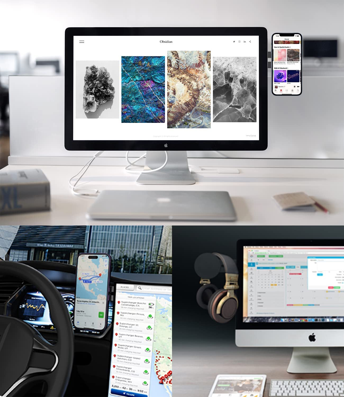 Jkoailiwi Foldable Magnetic Cell Phone Holder for Laptop, 180° Adjustable Magsafe Laptop Phone Mount, Slim Portable Computer Phone Mount Compatible with Iphone 14/13/12 Pro plus Max Mini  Jkoailiwi   