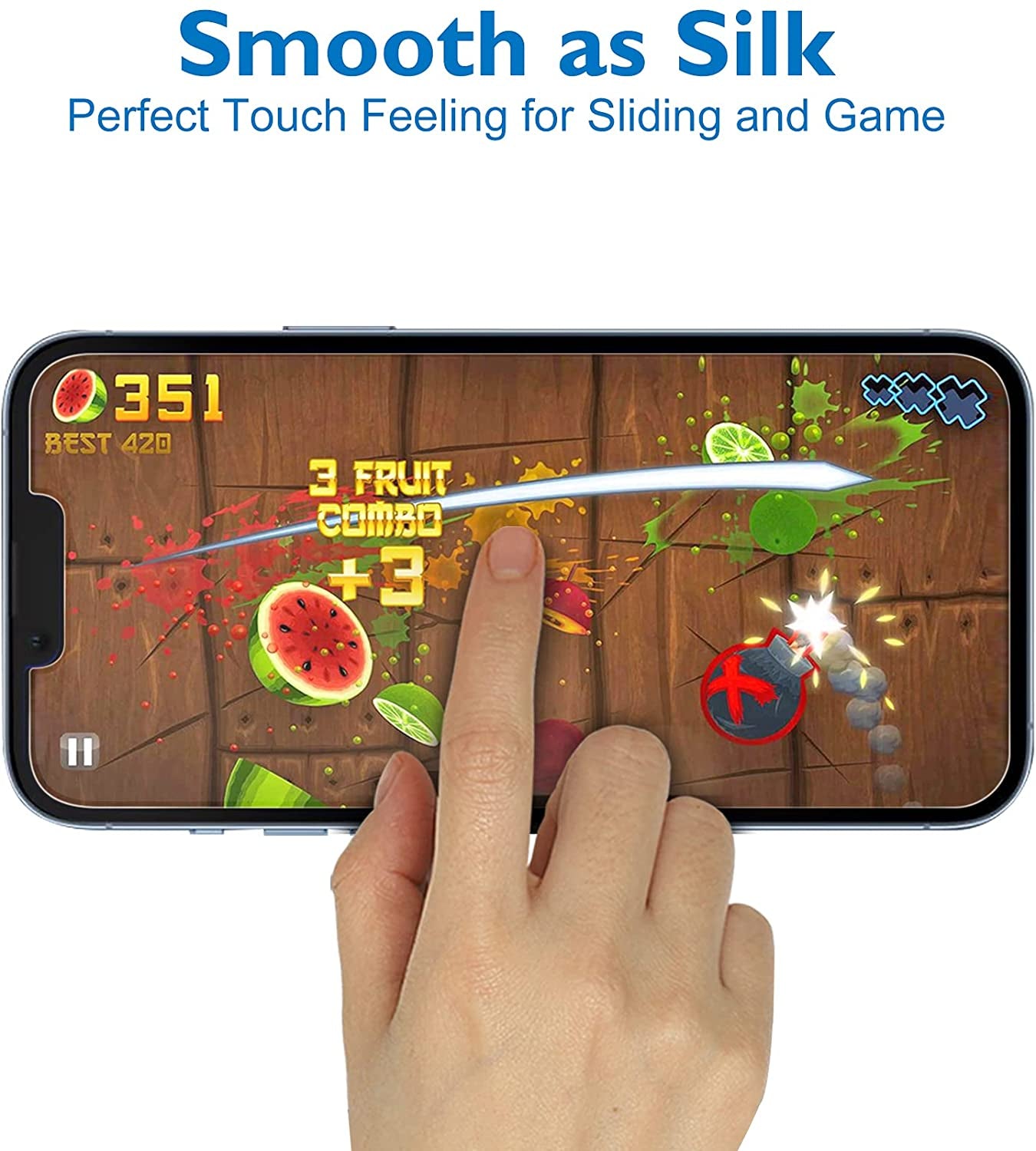 Mothca Matte Glass Screen Protector for Iphone 14/Iphone13/13 Pro Anti-Glare & Anti-Fingerprint Tempered Glass Clear Film Case Friendly Easy Install Bubble Free for Iphone 14/13/13 Pro 6.1-Inch Smooth as Silk  Mothca   