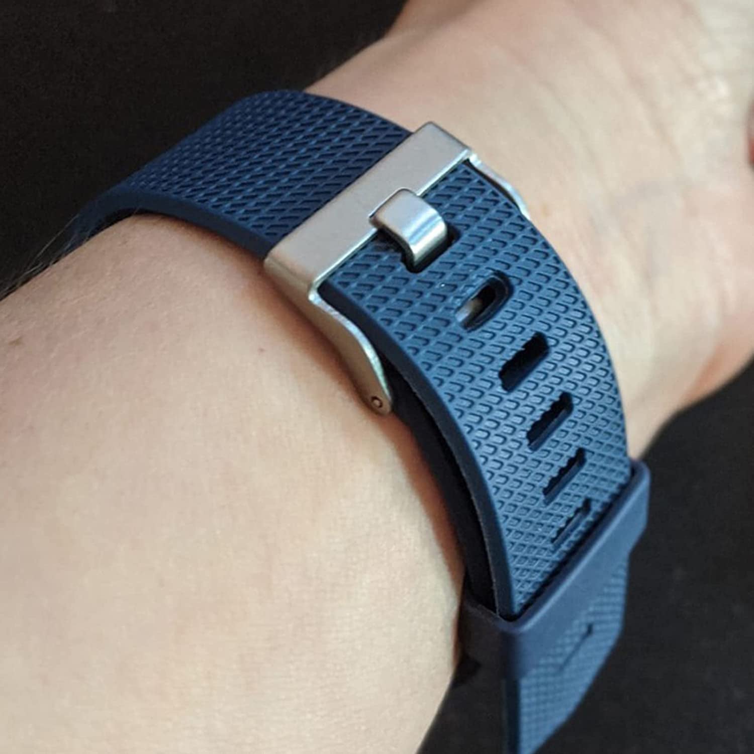 【4 Pack】 Bands for Fitbit Charge 2 Silicone Finess Sport Wristbands Replacement Bands for Fitbit Charge 2 for Women Men Large  Cone   