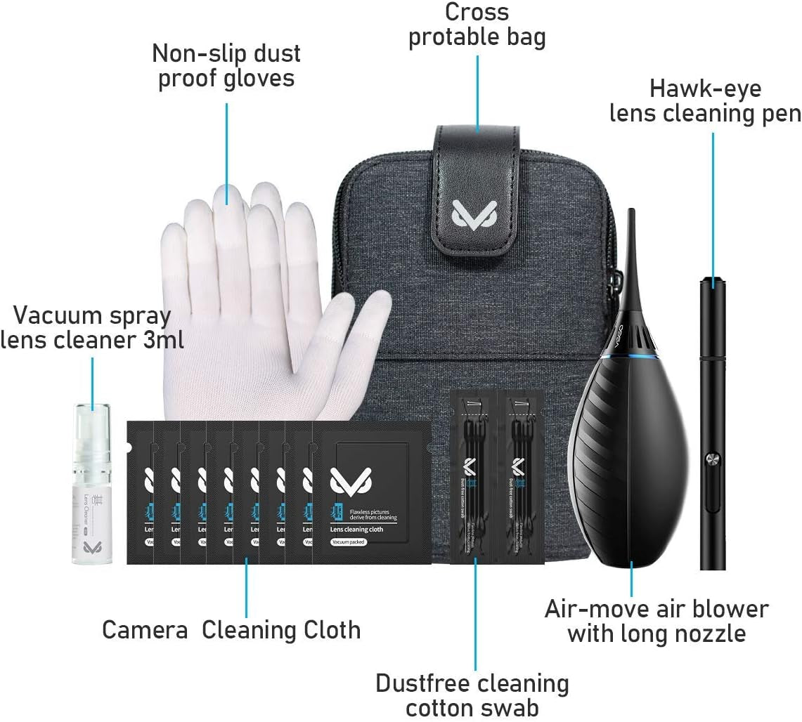 VSGO VS-A3E Warp-Up Camera Cleaning Kit Portable Bag + VSGO V-CL01E Microfiber Cleaning Cloths  VSGO   