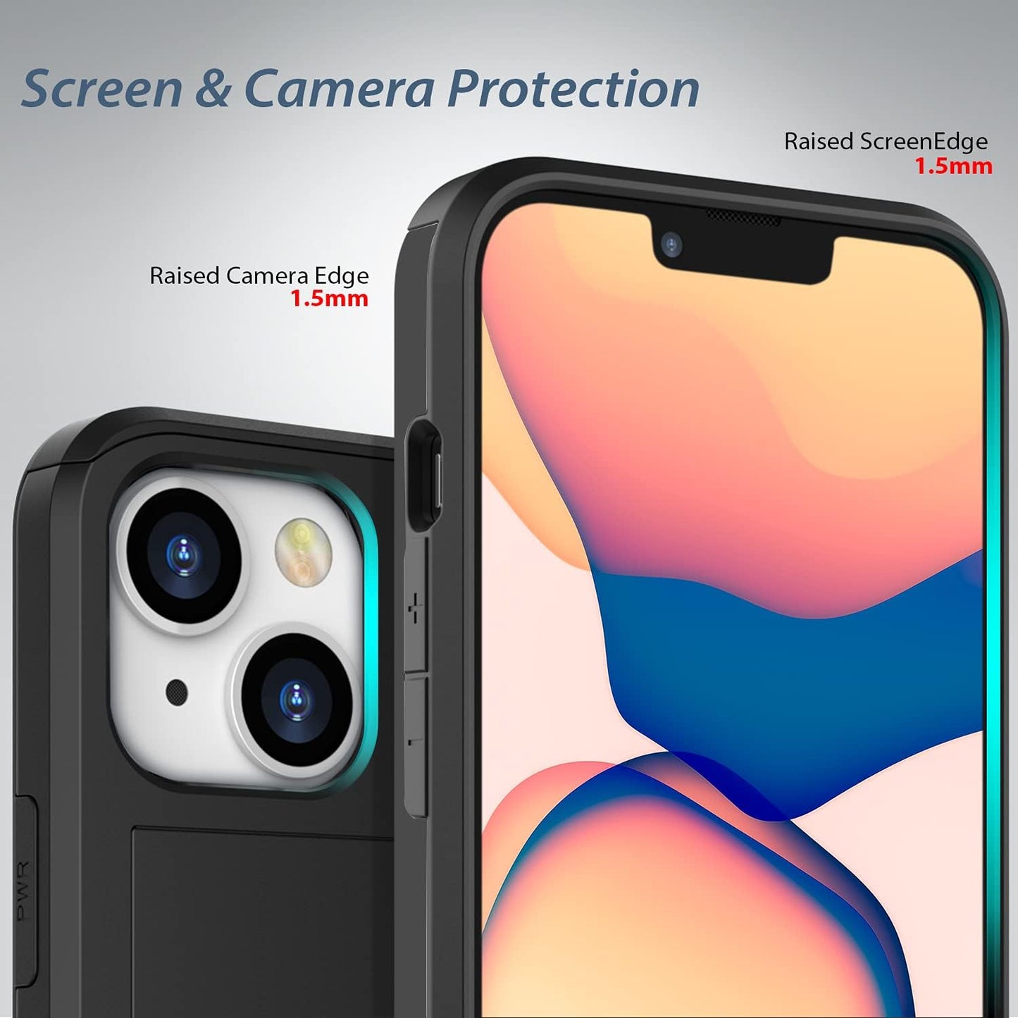 ZUSLAB Wallet Case Compatible with Apple Iphone 13 2021 Phone Case with Card Holder Shockproof anti Scratch Cover with Tempered Glass Screen Protectors[X2Pack] Black  ZUSLAB   