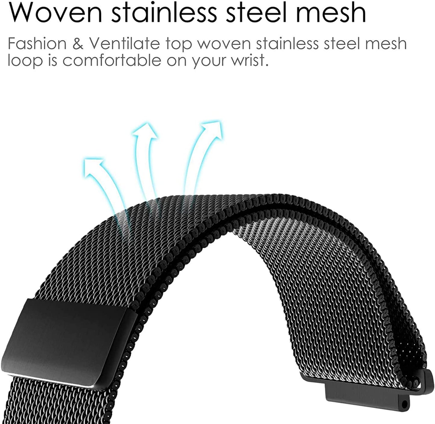 Compatible with Garmin Forerunner 620 Bands/Forerunner 220 Bands/Forerunner 735XT Bands, Soft Metal Sport Bands Compatible with Garmin Approach S6 Bands/Approach S20 GPS Bands for Men Women  AsohsEN   