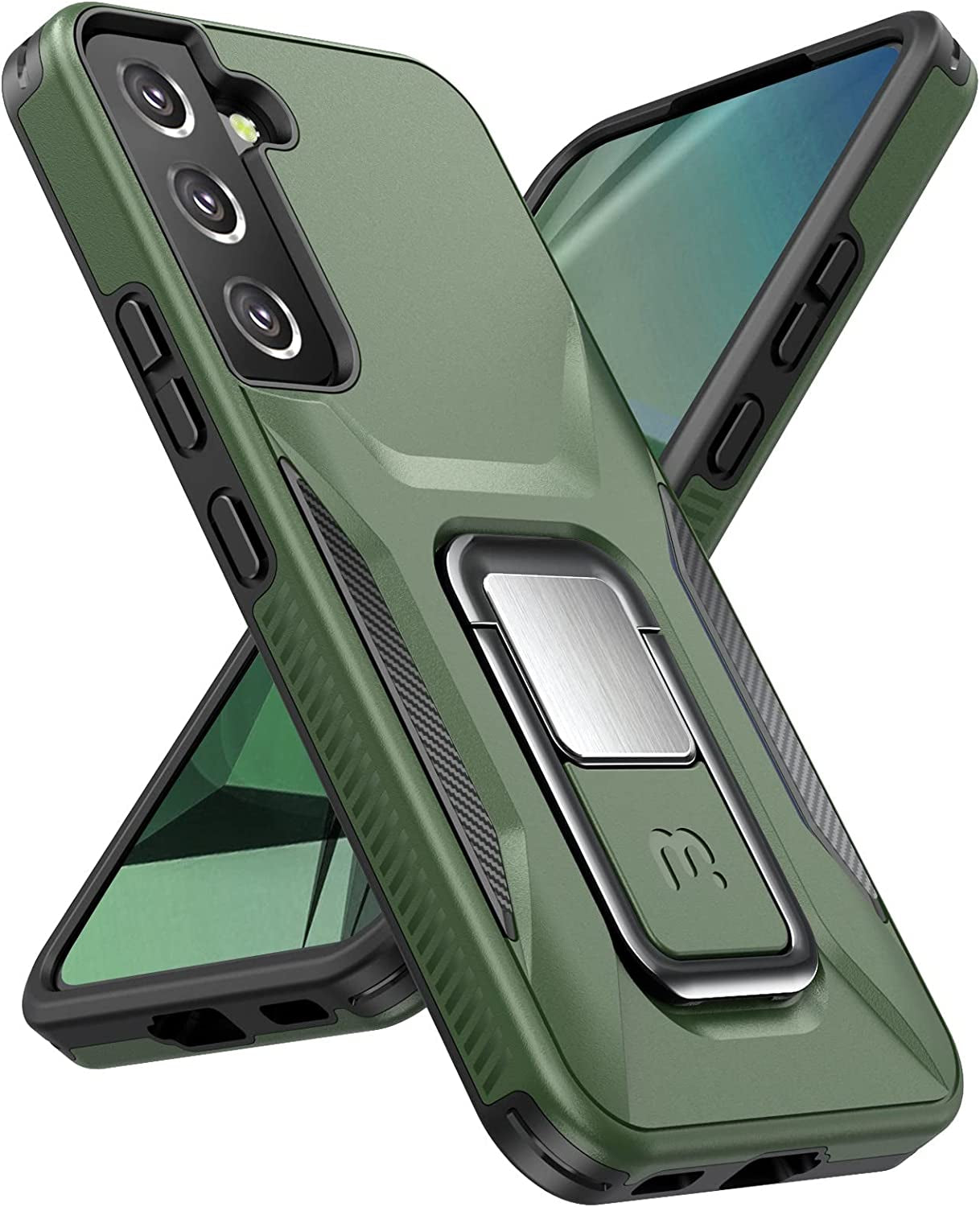 MYBAT Pro Shockproof Stealth Series Case for Samsung Galaxy S22 Ultra Case with Stand 6.8 Inch, Support Magnetic Car Mount, Heavy Duty Military Grade Drop Protective Case with Kickstand - Plum  Valor Communication Inc Army Green Samsung Galaxy S22 Plus 