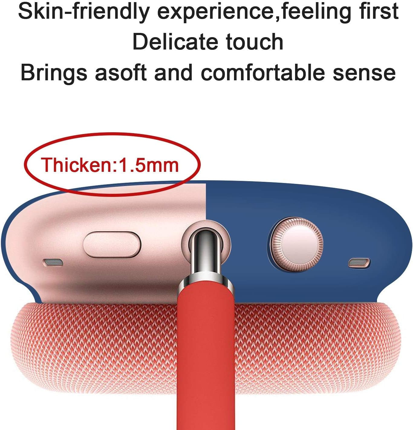 LLOHOOCC Silicone Cover for Apple Airpod Max Headphones, Anti-Dust,Scratch Proof Airpods Max Case Cover,Earcup Protector,Headset Speakers Skin Protector (Midnight Blue)  LLOHOOCC   