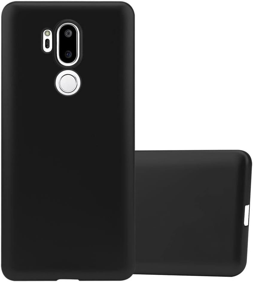 Cadorabo Case Compatible with LG G7 Thinq in Metallic Grey - Shockproof and Scratch Resistant TPU Silicone Cover - Ultra Slim Protective Gel Shell Bumper Back Skin  Cadorabo Metallic Black  