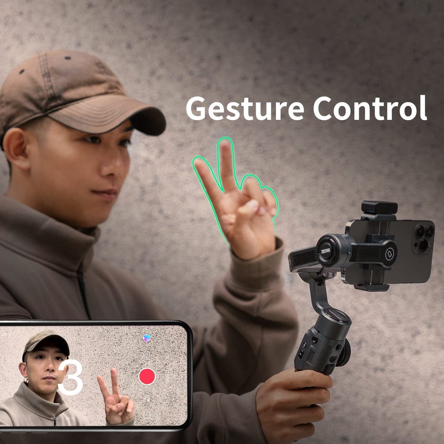 ZHIYUN Smooth 5 Professional 3-Axis Handheld Gimbal Stabilizer for Iphone 13 Pro Max Mini 12 11 XS X XR 8 7 6 plus Smartphone Android Cell Phone Gimble W/Face/Object Tracking Motion Time-Lapse POV  zhi yun   