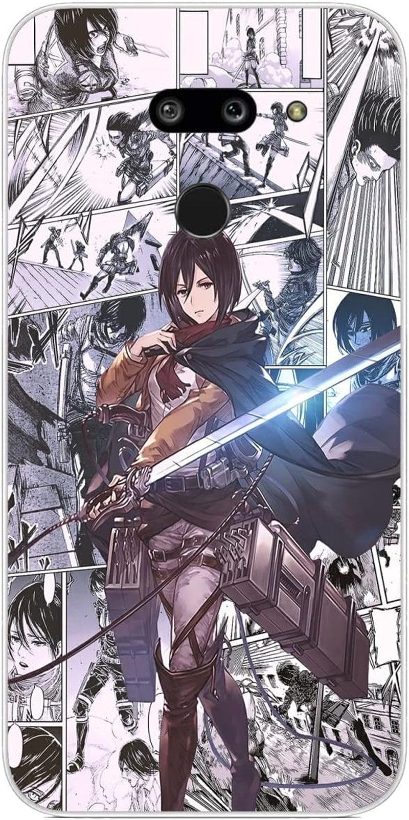 Compatible with LG G8 | LG G8 Thinq Case Attack on AOT Anime Titan 247 Soft TPU Rubber Protection Cover Clear  Tongstar Attack On Aot Anime Titan 458  