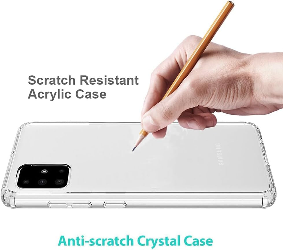 Niopiee for Samsung Galaxy A51 4G Case Crystal Clear Slim Hard Case Hybrid Shockproof Bumper with Tempered Glass Screen Protector Full Body Anti-Yellow Anti-Scratch Phone Protective Cover  NIOPIEE   