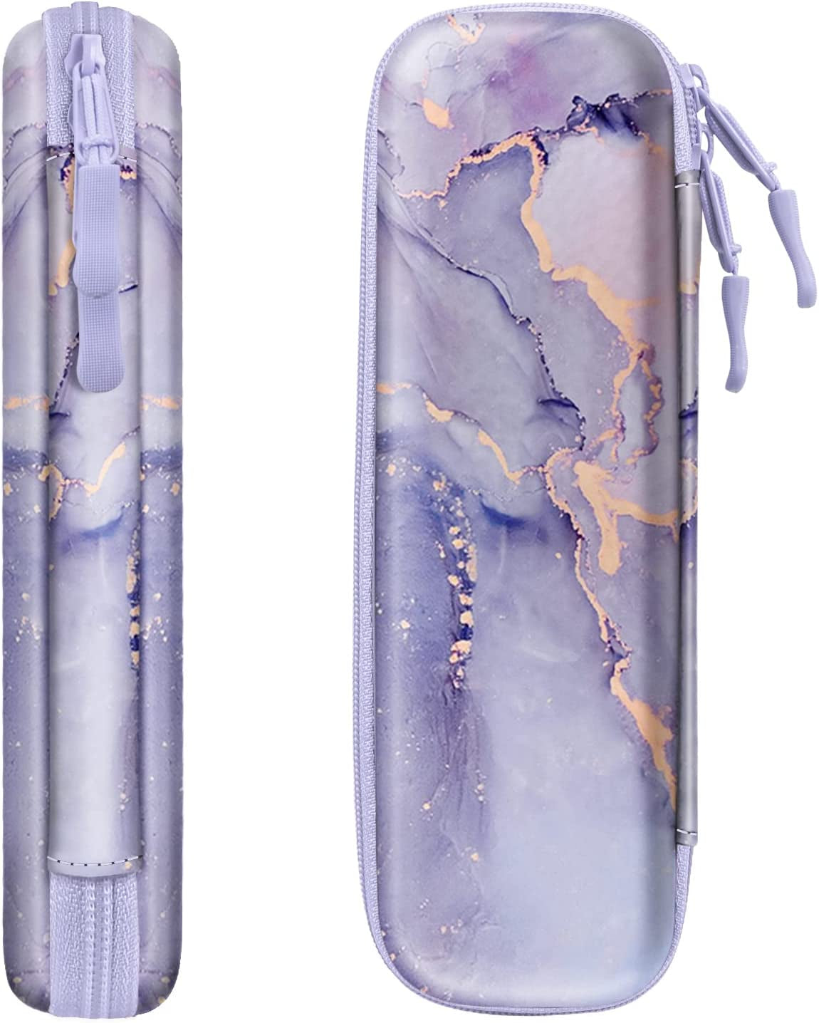 Fintie Holder Case for Apple Pencil (1St and 2Nd Generation), PU Leather Protective Carrying Bag Sleeve Compatible with Apple Pen Accessories, USB Cable, Samsung Stylus, Lilac Marble  Fintie   