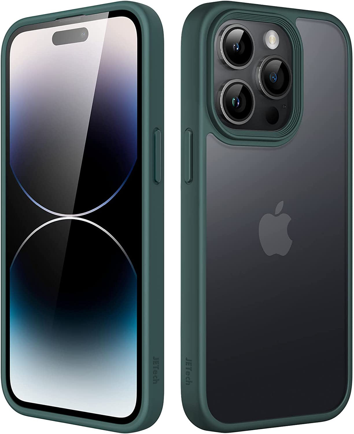 Jetech Matte Case for Iphone 14 Pro Max 6.7-Inch (NOT for Iphone 14 Pro 6.1-Inch), Shockproof Military Grade Drop Protection, Frosted Translucent Back Phone Cover, Anti-Fingerprint (Black)  JETech Dark Green  