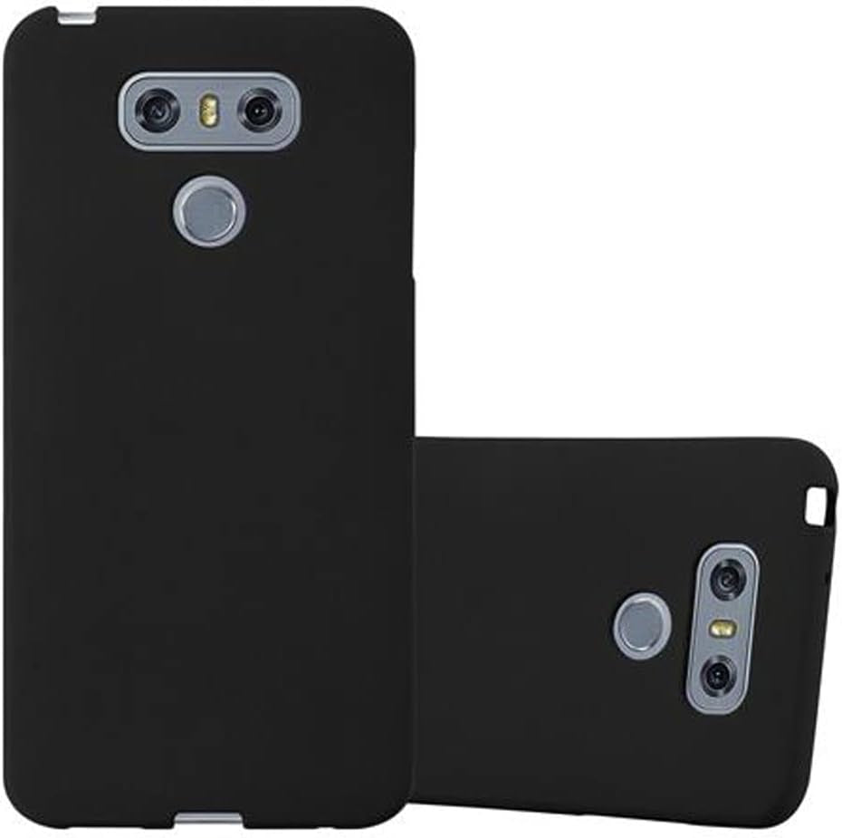 Cadorabo Case Compatible with LG G6 in Frost Dark Blue - Shockproof and Scratch Resistant TPU Silicone Cover - Ultra Slim Protective Gel Shell Bumper Back Skin  Cadorabo Frost Black  