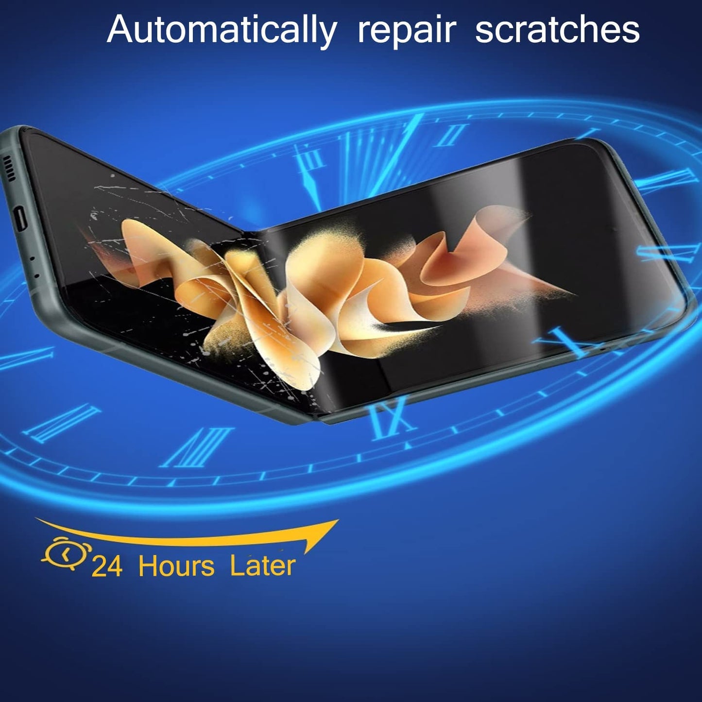 3 Pack Designed for Z Flip 3 Privacy Screen Protector,Anti-Peep 1PCS outside Screen Protector+1Pcs inside Screen Protector+1Pcs Side Protector Film for Samsung Z Flip 3 5G Smooth  BYIUIHS   